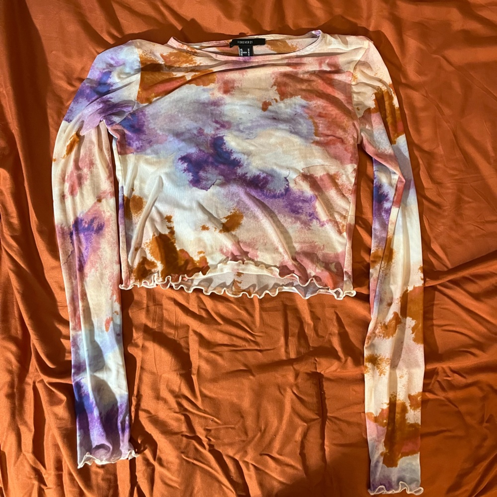 Forever 21 Mesh Vibrant Top